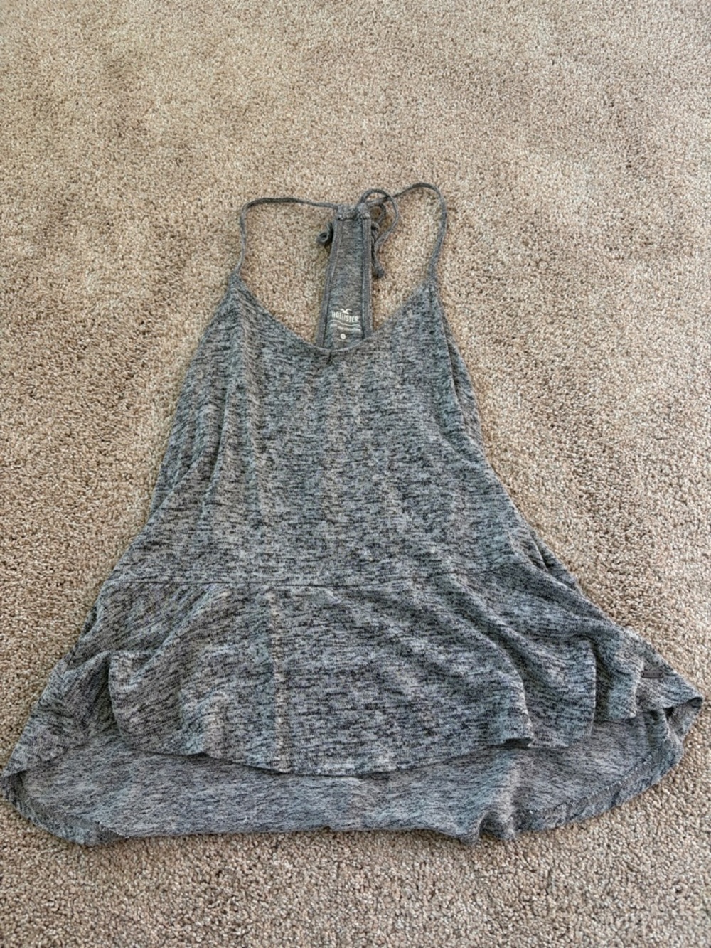 Hollister Women's Gray Racerback Tank Top